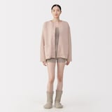 婦人　コットン混キルト　カーディガン