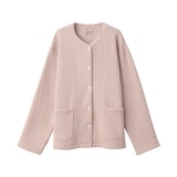 婦人　コットン混キルト　カーディガン