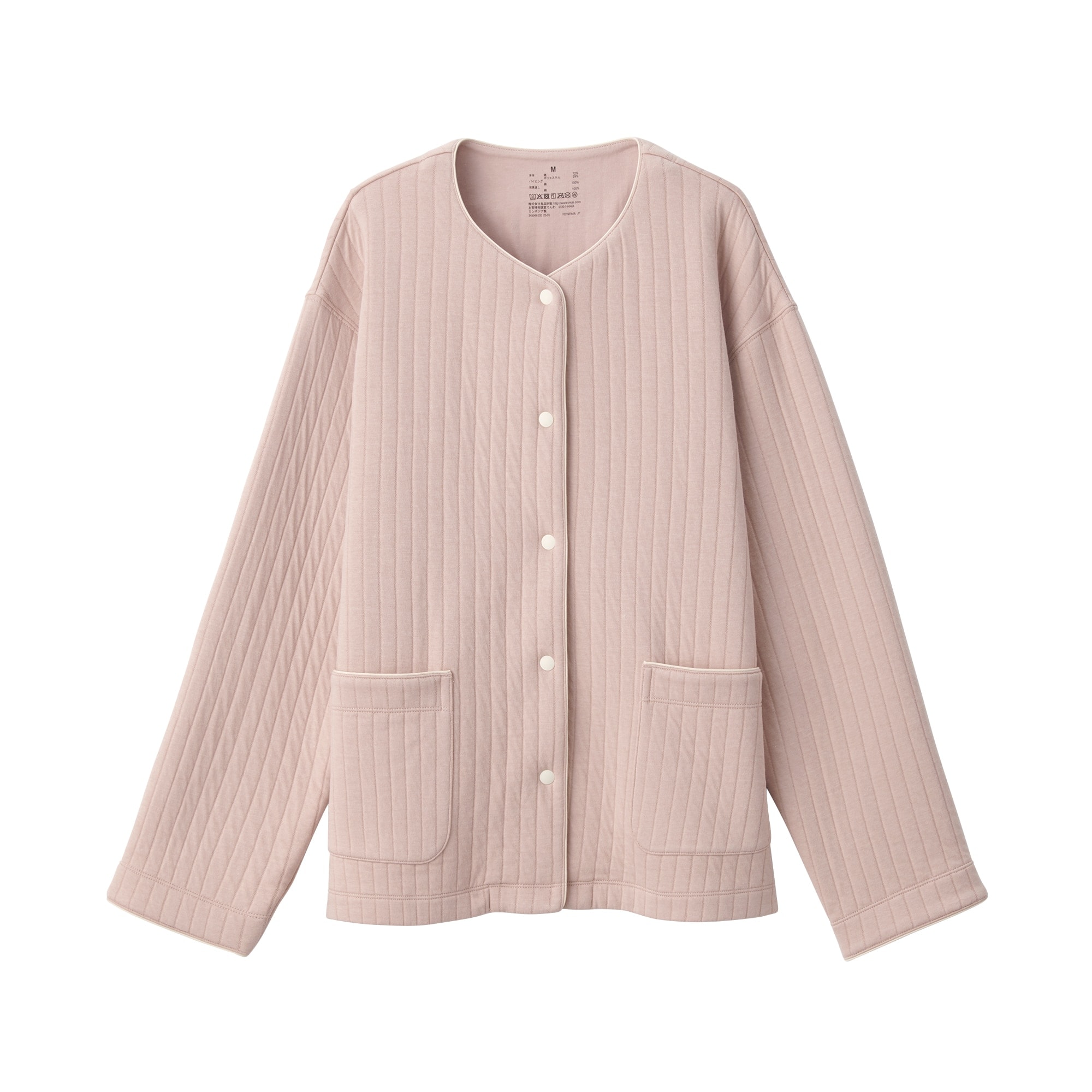 婦人　コットン混キルト　カーディガン