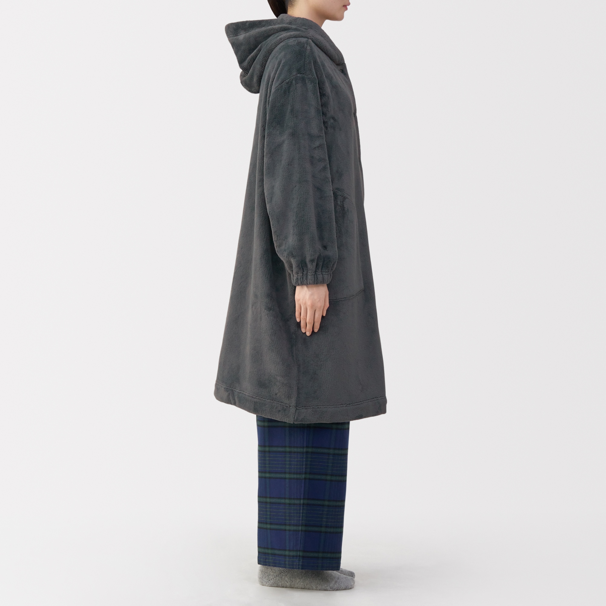 婦人　静電気が起きにくい　着る毛布　ロングカーディガン