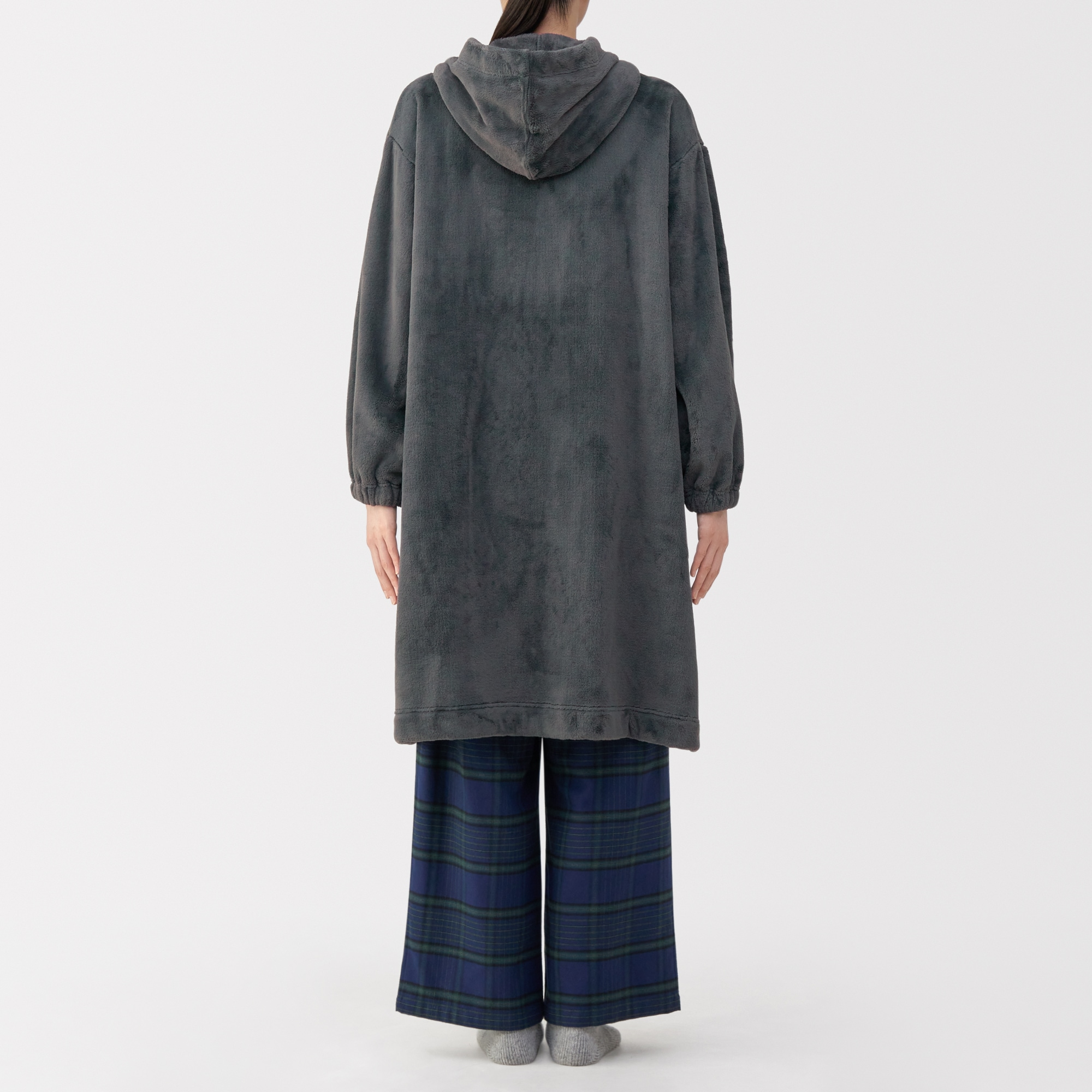 婦人　静電気が起きにくい　着る毛布　ロングカーディガン