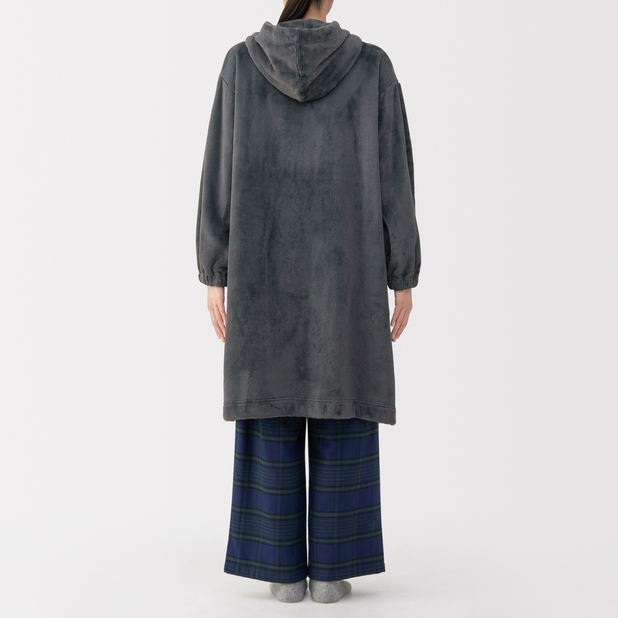 婦人　静電気が起きにくい　着る毛布　ロングカーディガン