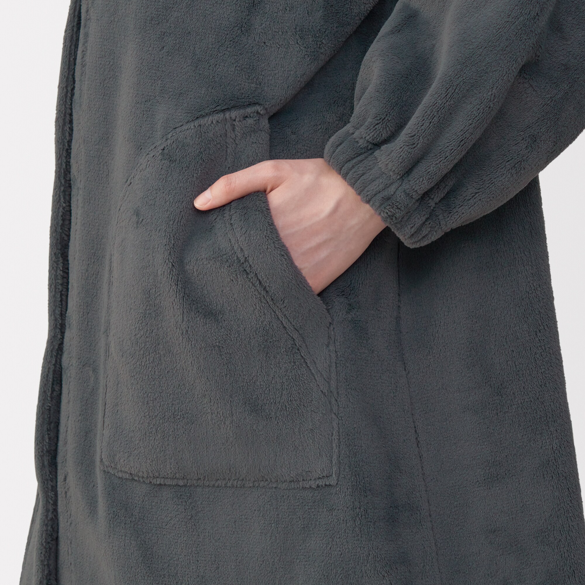 婦人　静電気が起きにくい　着る毛布　ロングカーディガン