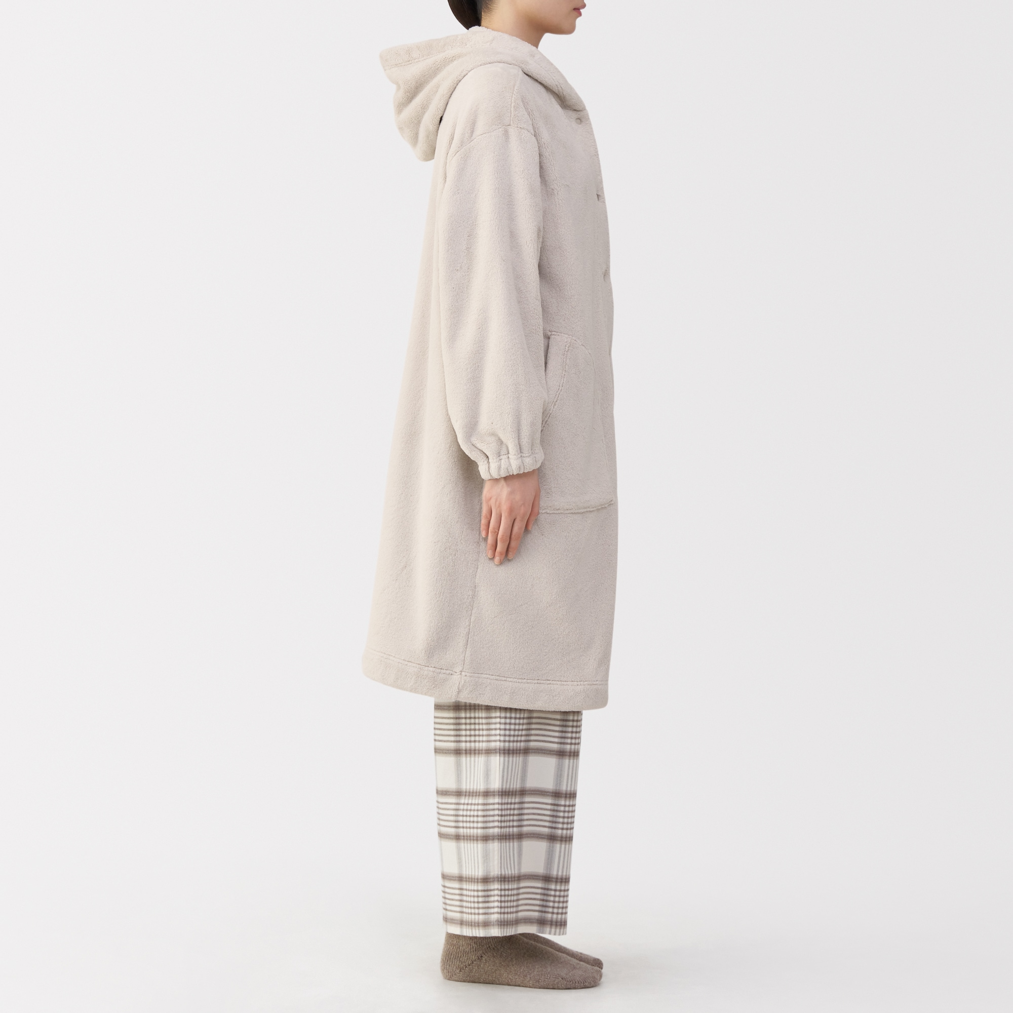 婦人　静電気が起きにくい　着る毛布　ロングカーディガン