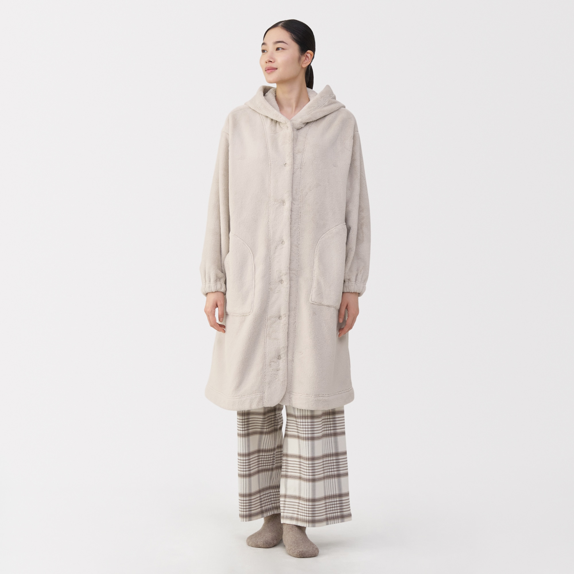 婦人　静電気が起きにくい　着る毛布　ロングカーディガン