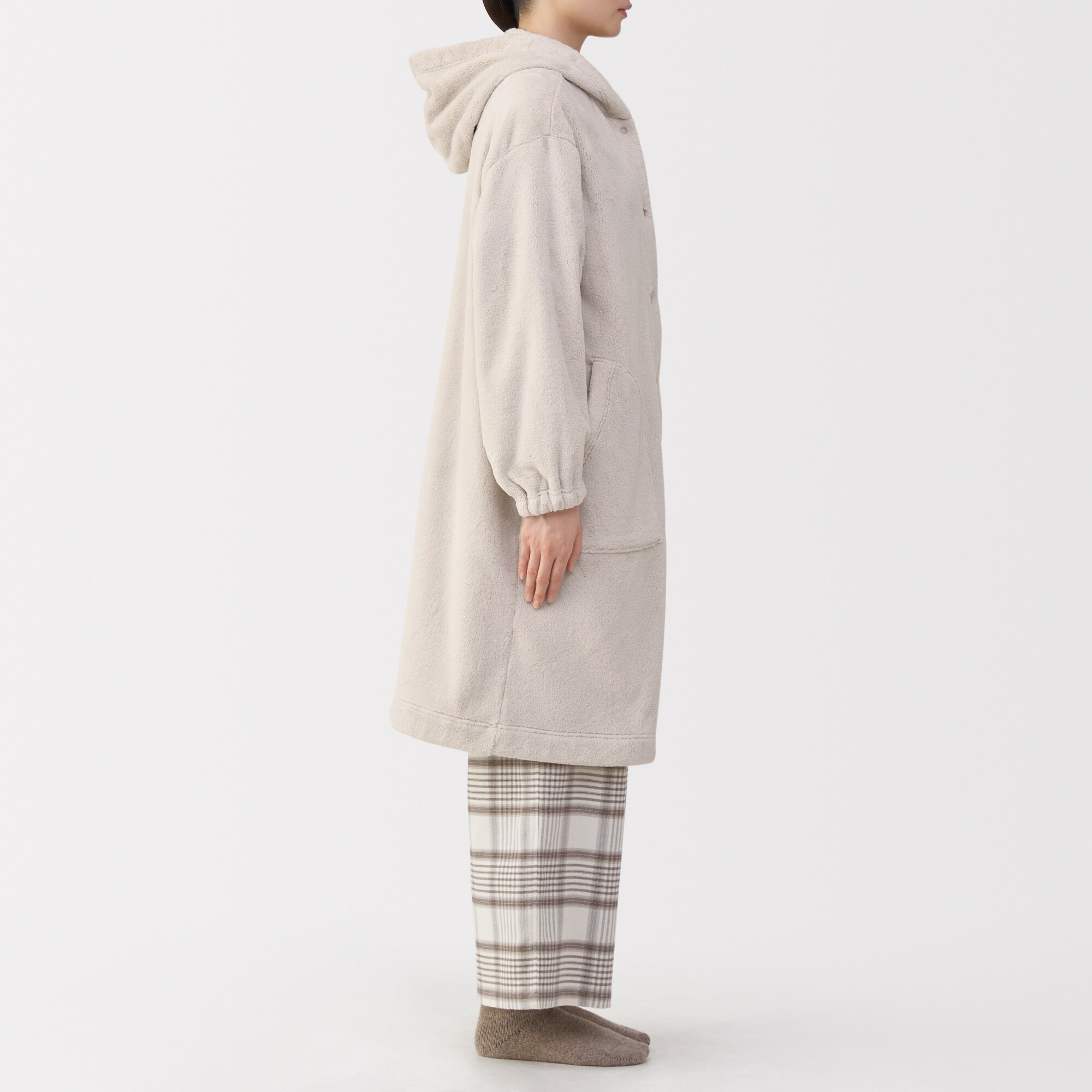 婦人　静電気が起きにくい　着る毛布　ロングカーディガン