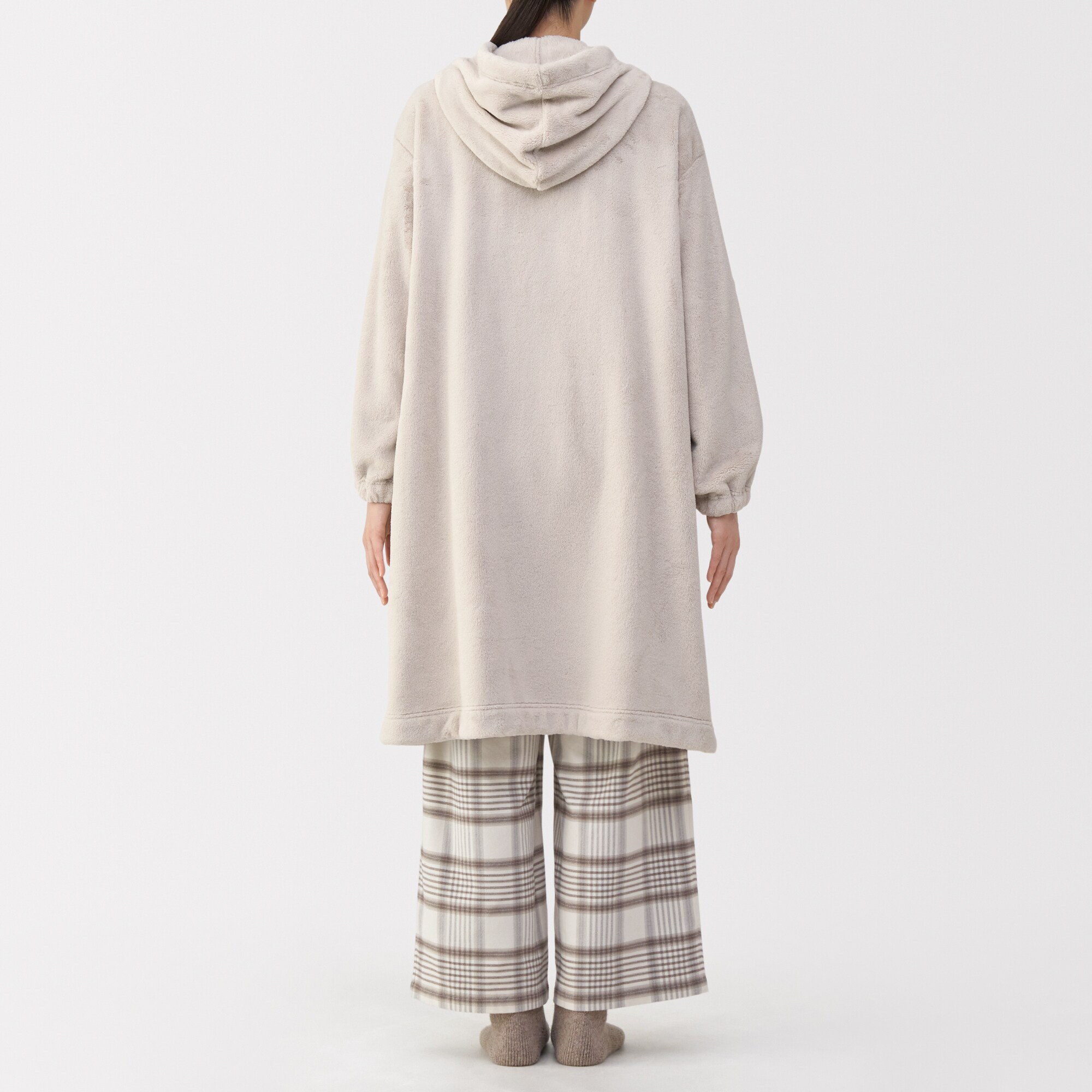 婦人　静電気が起きにくい　着る毛布　ロングカーディガン