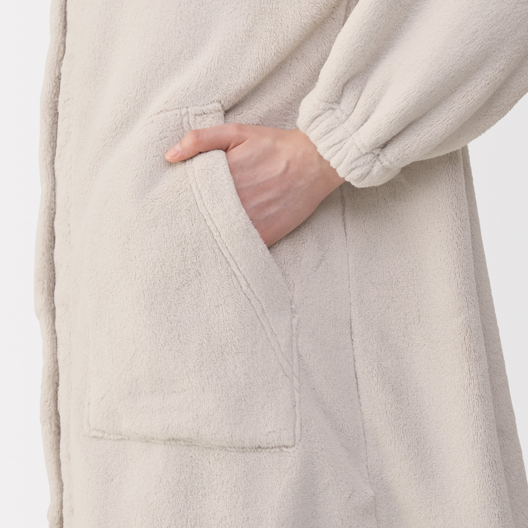 婦人　静電気が起きにくい　着る毛布　ロングカーディガン