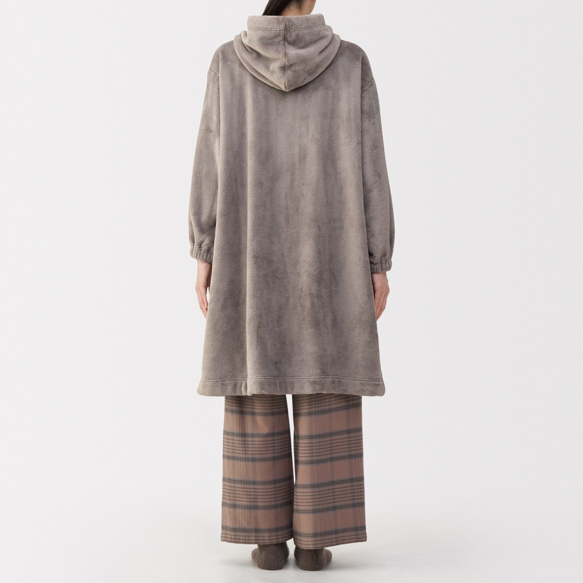 婦人　静電気が起きにくい　着る毛布　ロングカーディガン