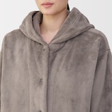 婦人　静電気が起きにくい　着る毛布　ロングカーディガン