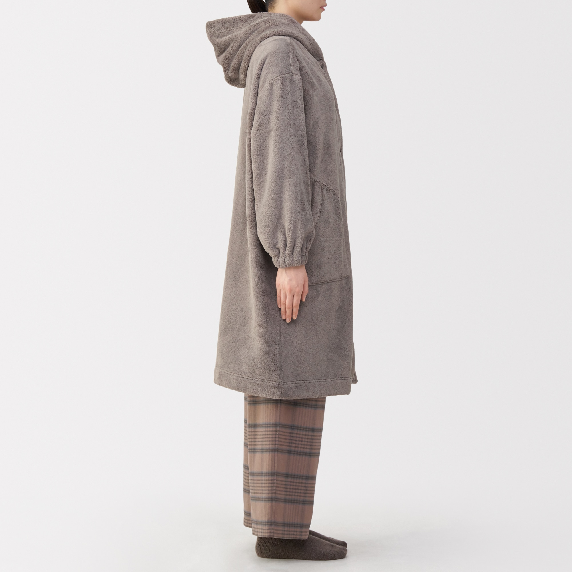 婦人　静電気が起きにくい　着る毛布　ロングカーディガン