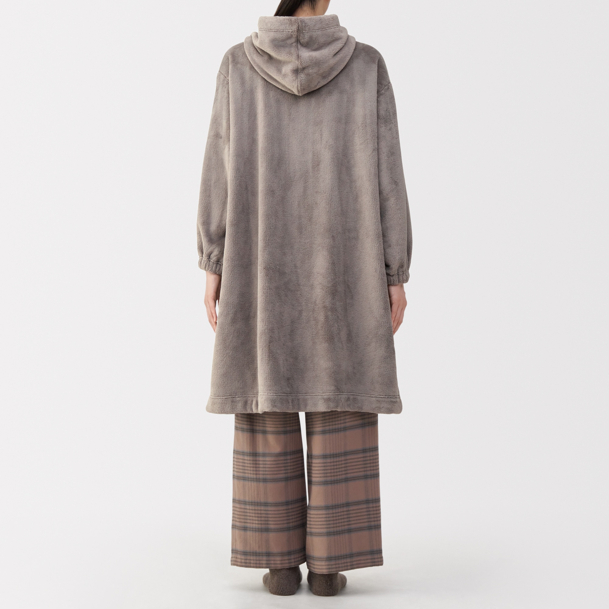 婦人　静電気が起きにくい　着る毛布　ロングカーディガン