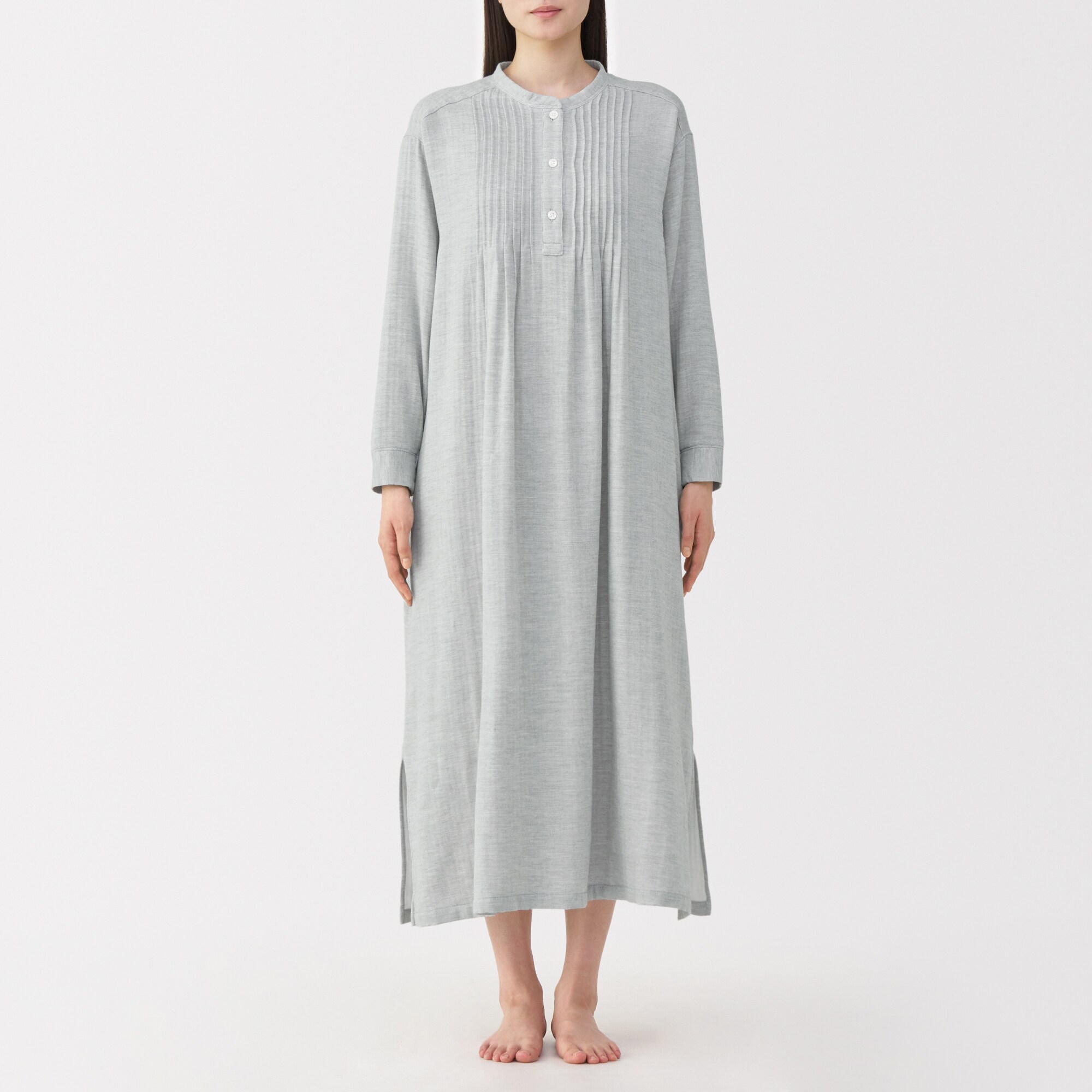 婦人　ヘリンボーンガーゼ　ワンピース