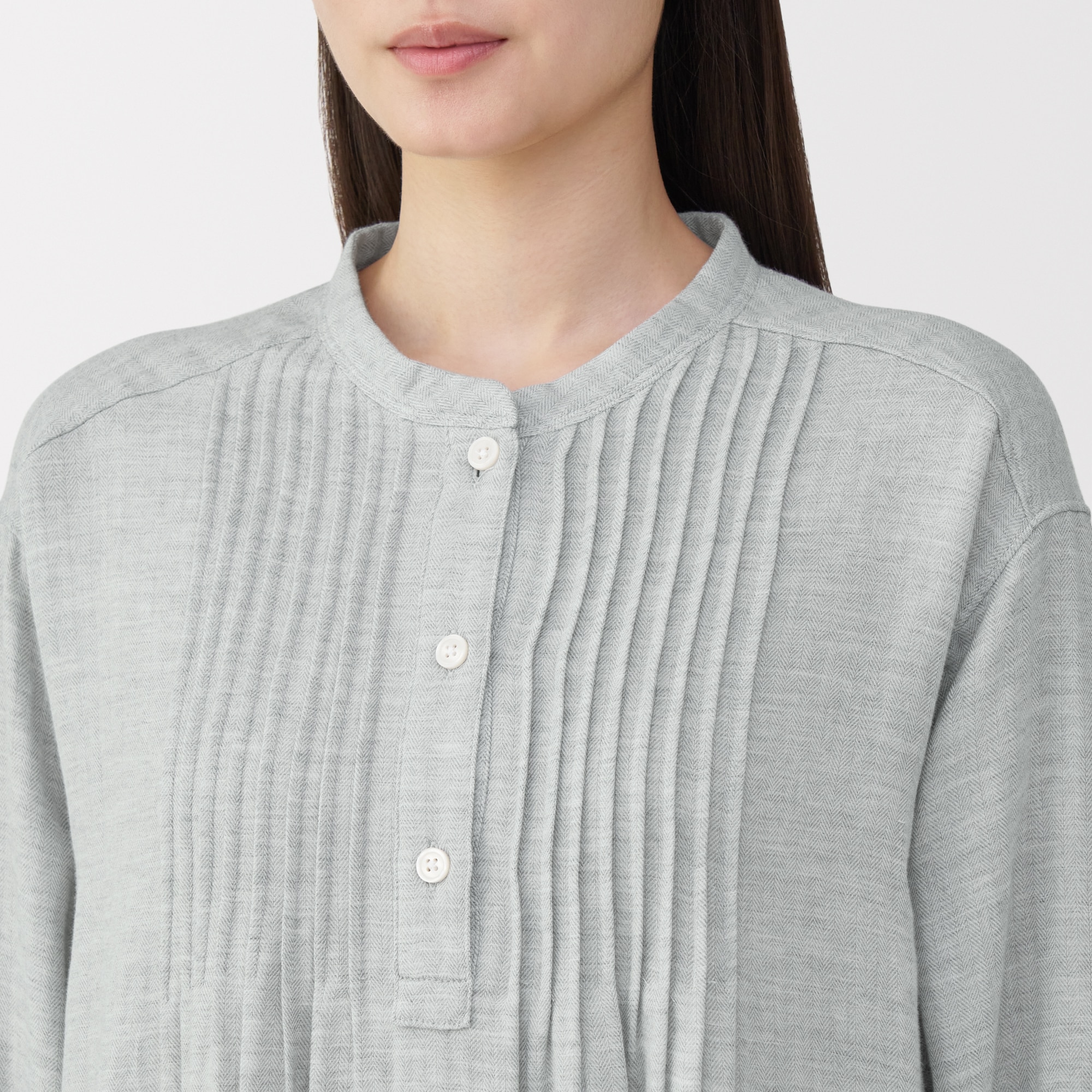 婦人　ヘリンボーンガーゼ　ワンピース