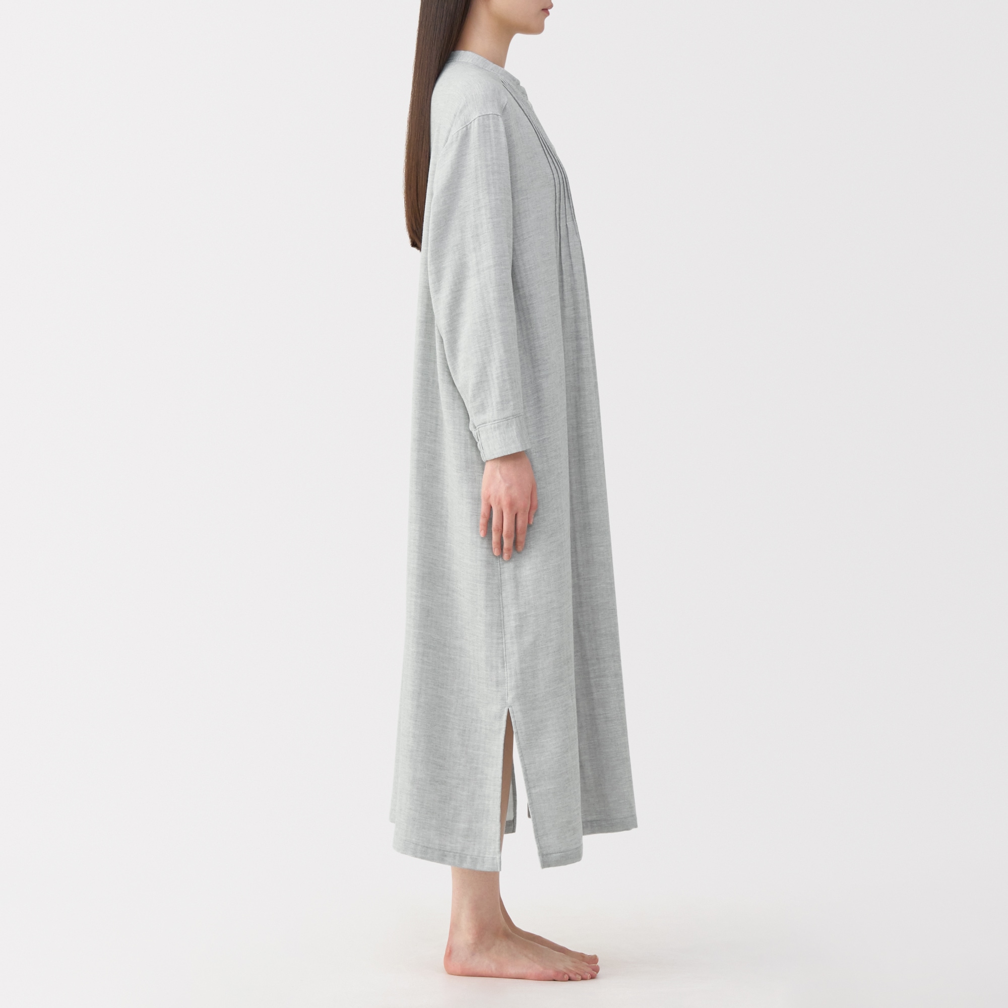 婦人　ヘリンボーンガーゼ　ワンピース