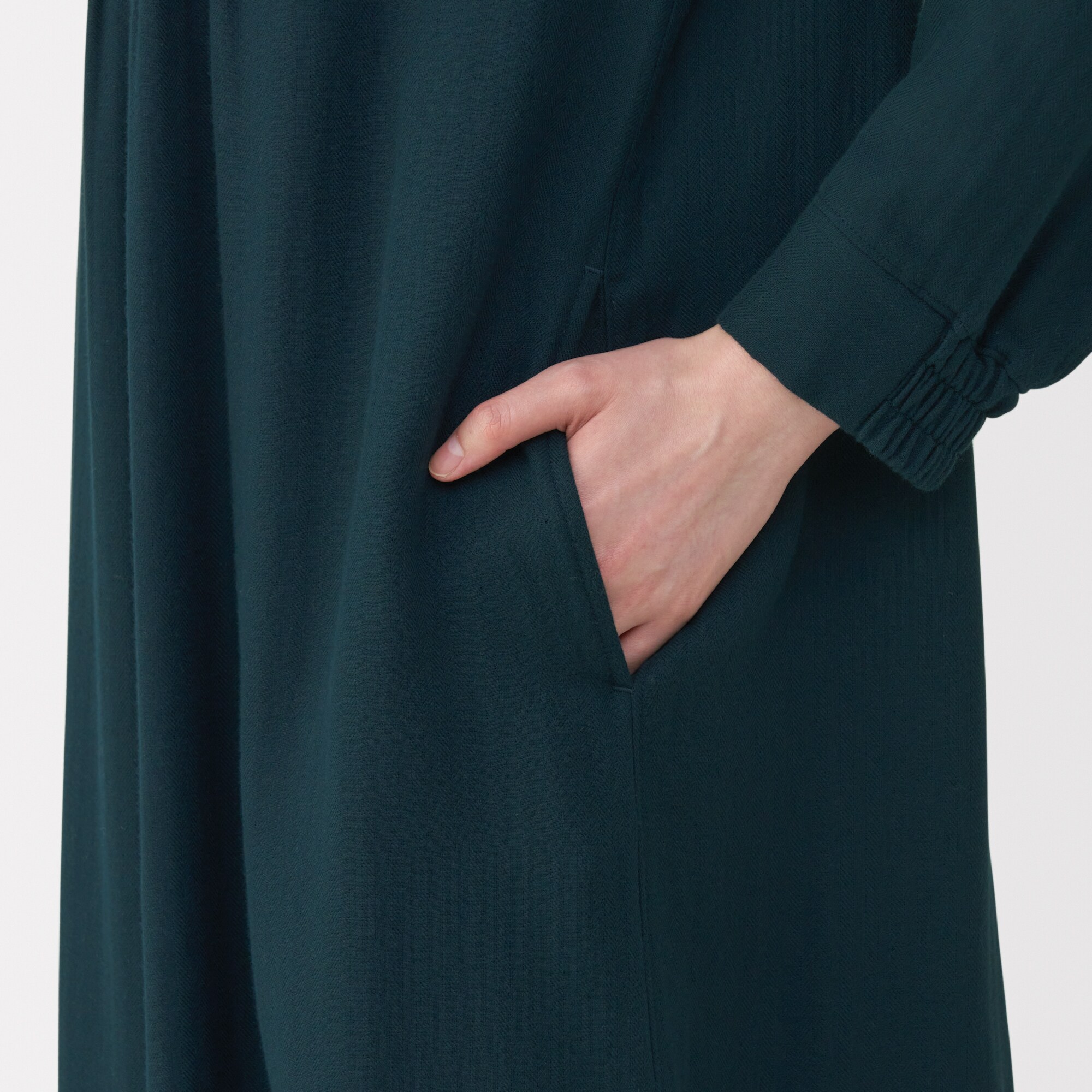 婦人　ヘリンボーンガーゼ　ワンピース