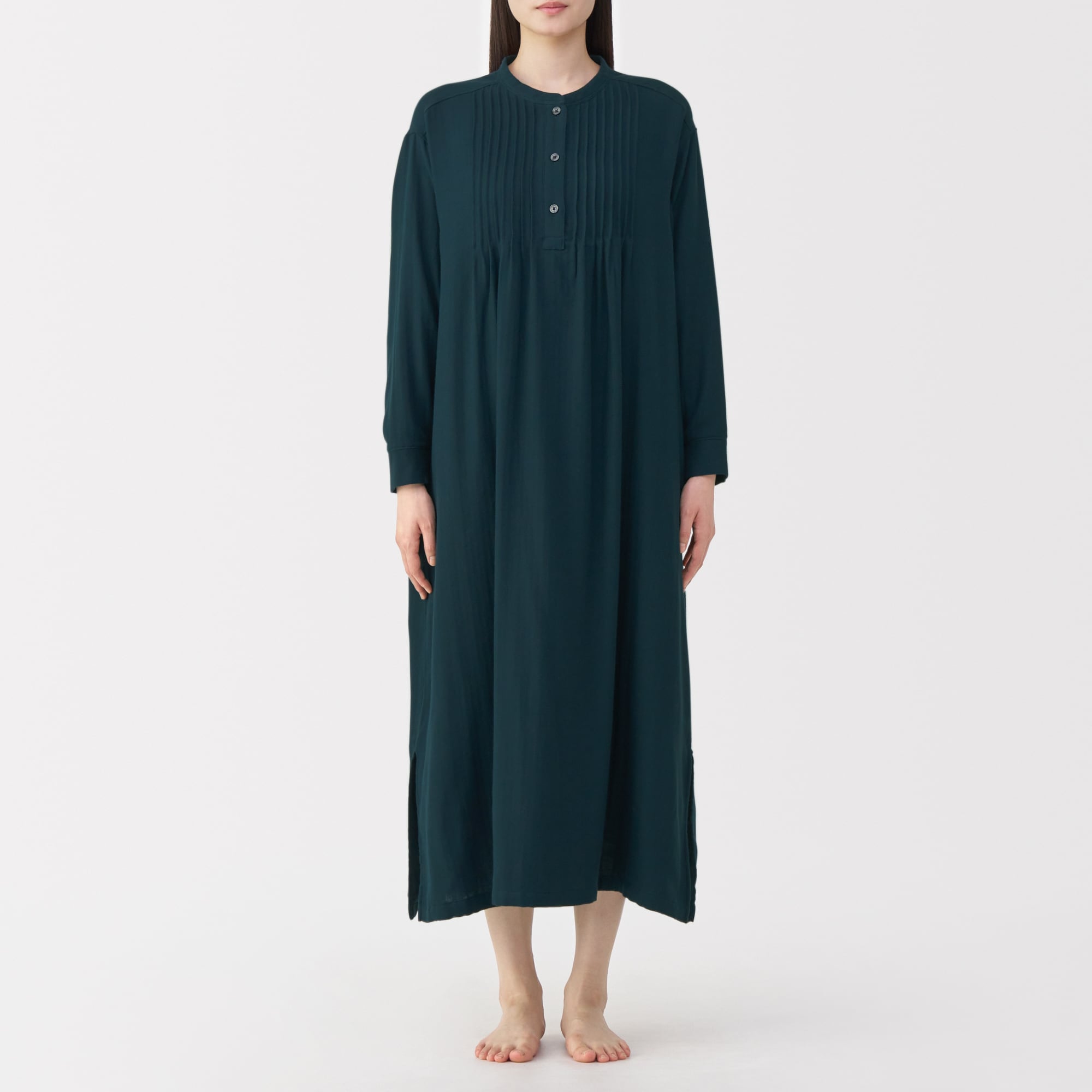 婦人　ヘリンボーンガーゼ　ワンピース