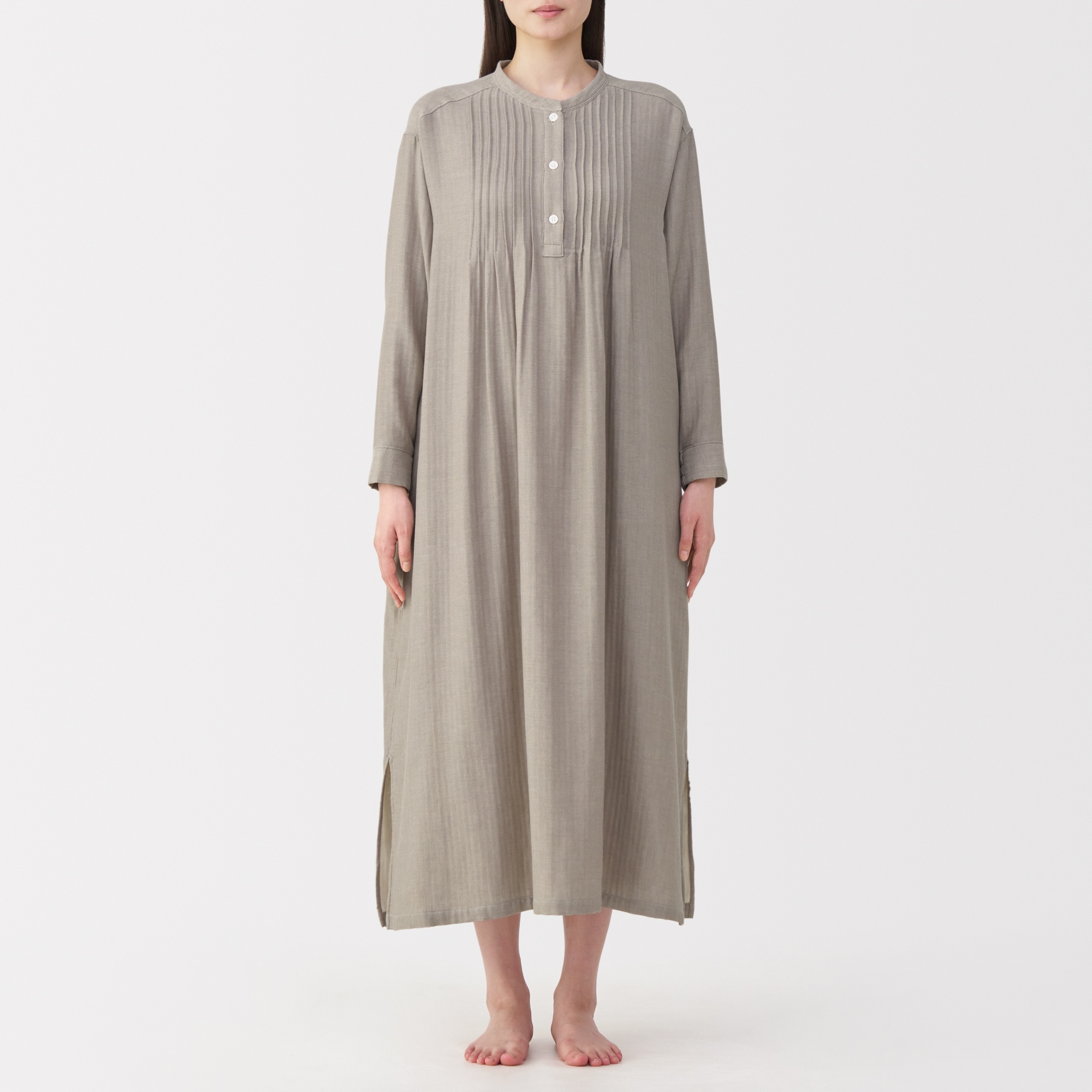 婦人　ヘリンボーンガーゼ　ワンピース