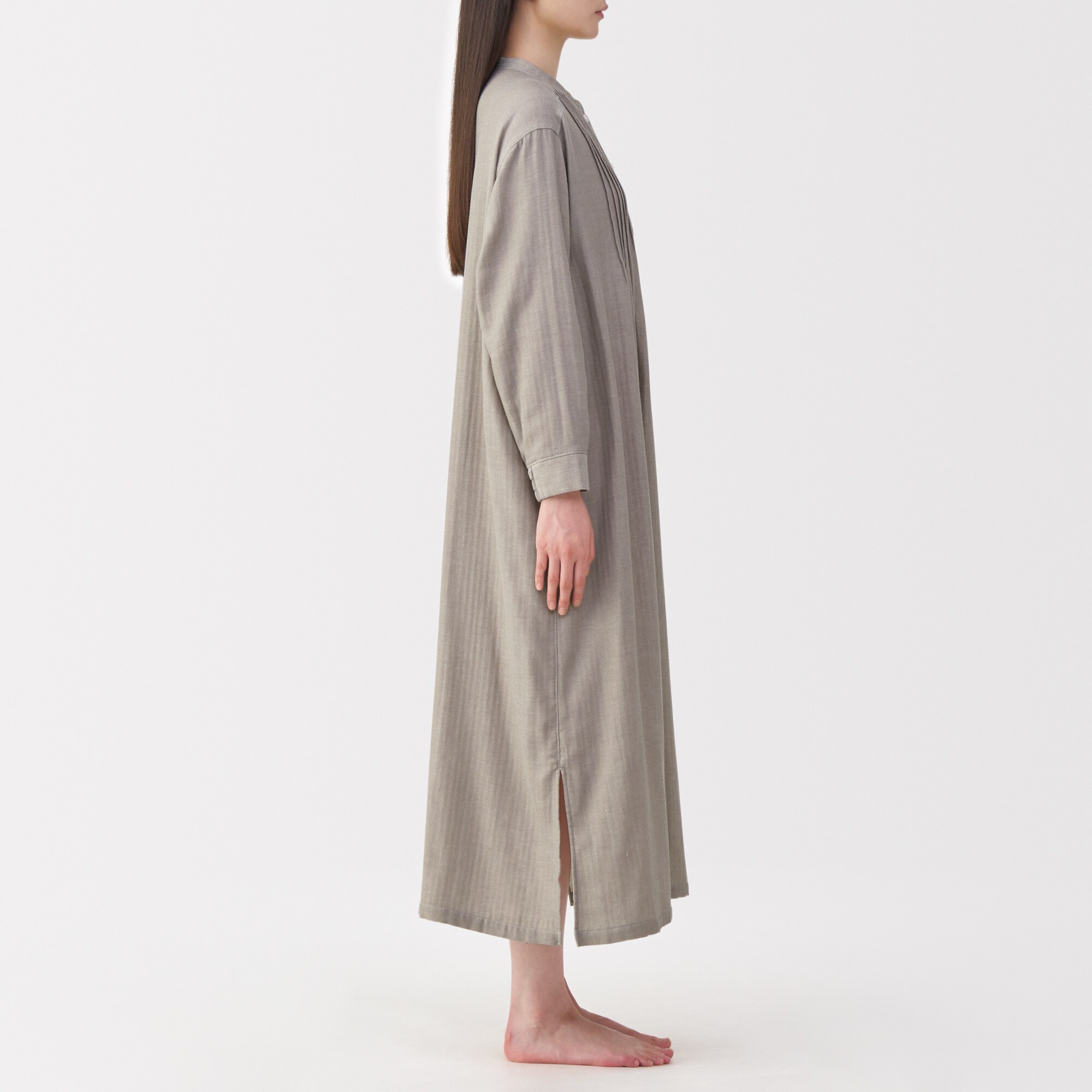 婦人　ヘリンボーンガーゼ　ワンピース