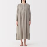 婦人　ヘリンボーンガーゼ　ワンピース