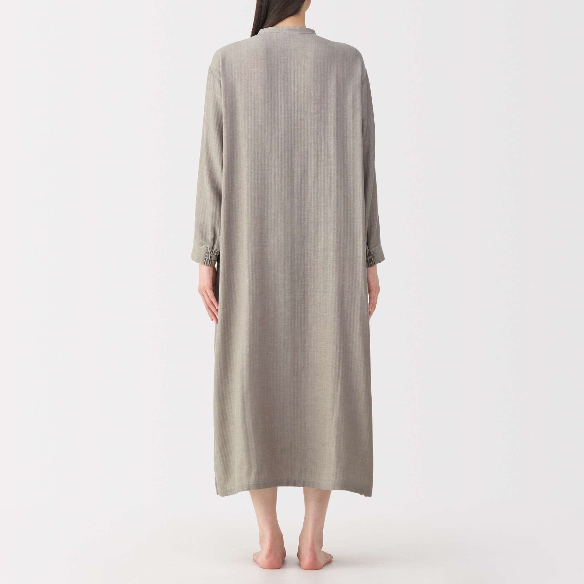 婦人　ヘリンボーンガーゼ　ワンピース