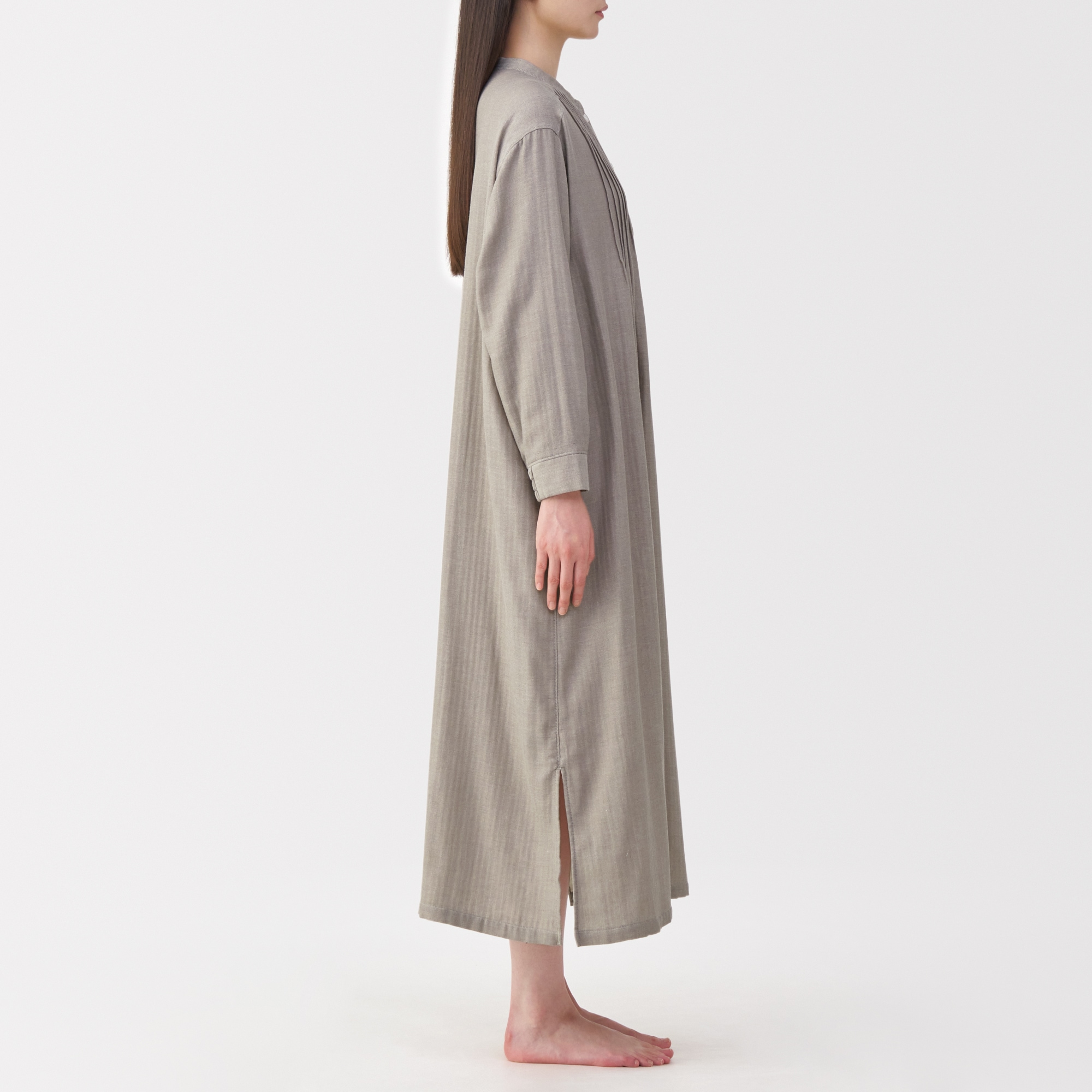 婦人　ヘリンボーンガーゼ　ワンピース