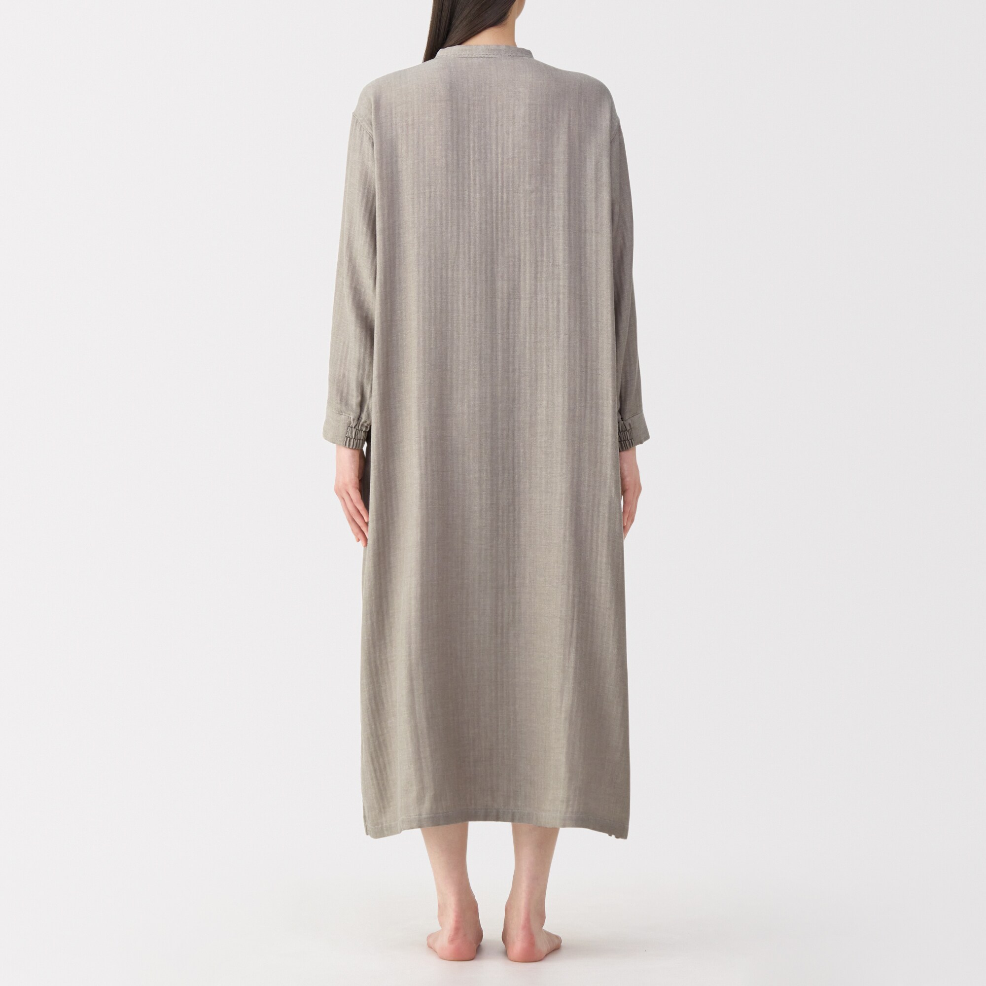 婦人　ヘリンボーンガーゼ　ワンピース