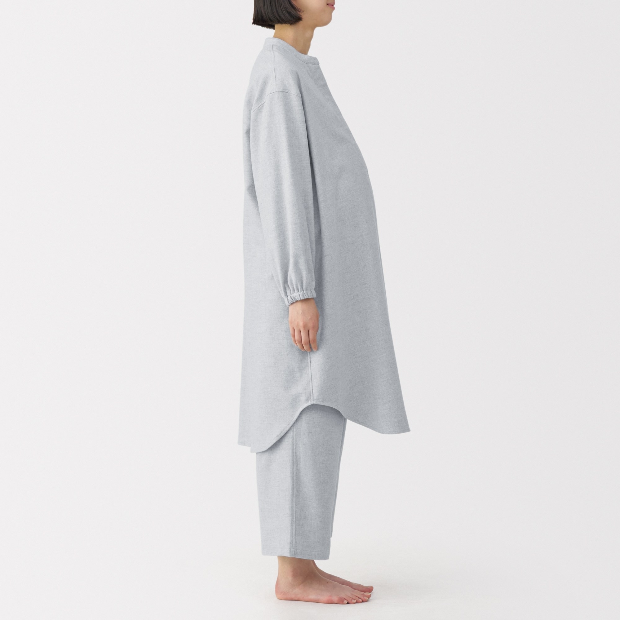 産後も使える　フランネル長袖パジャマ