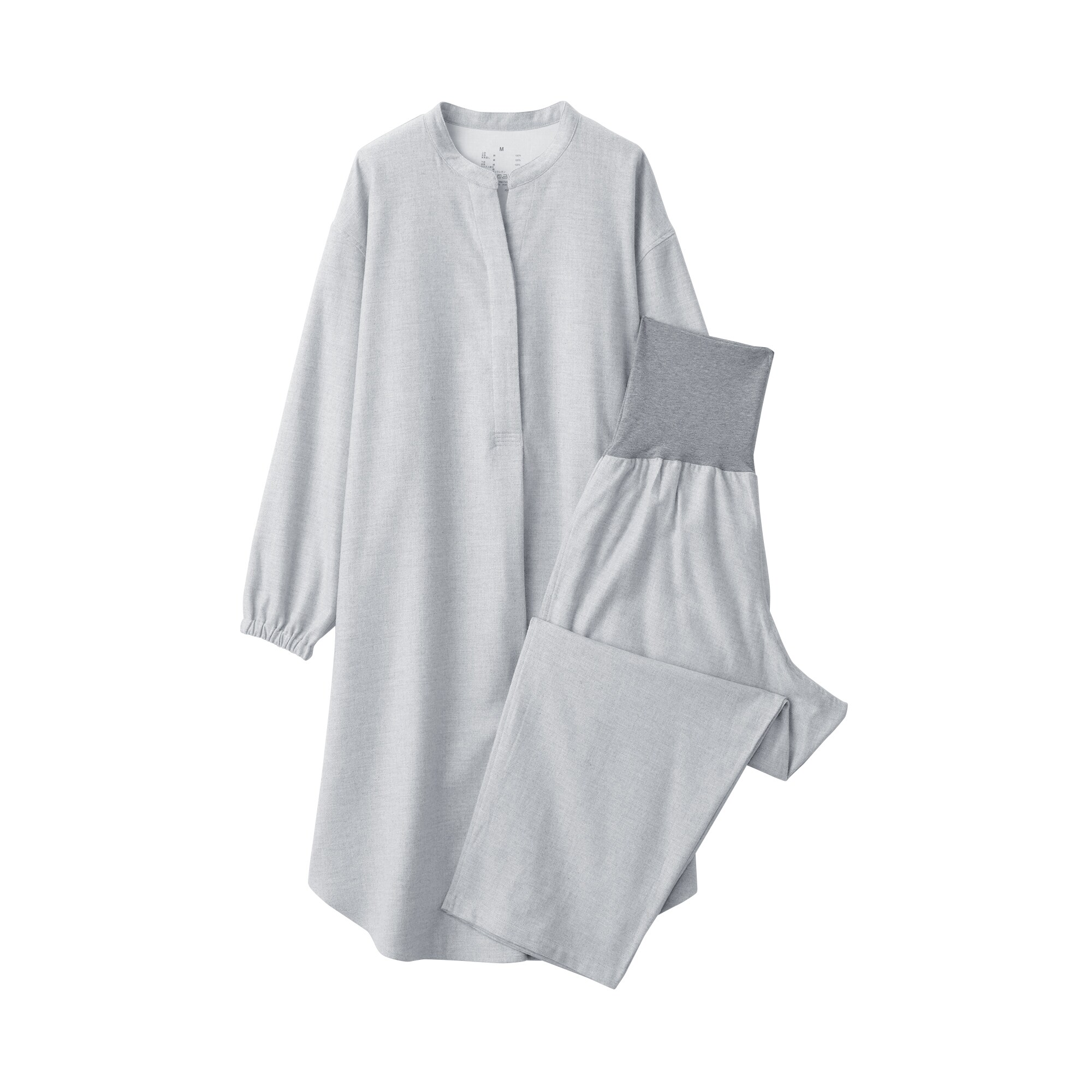 産後も使える　フランネル長袖パジャマ