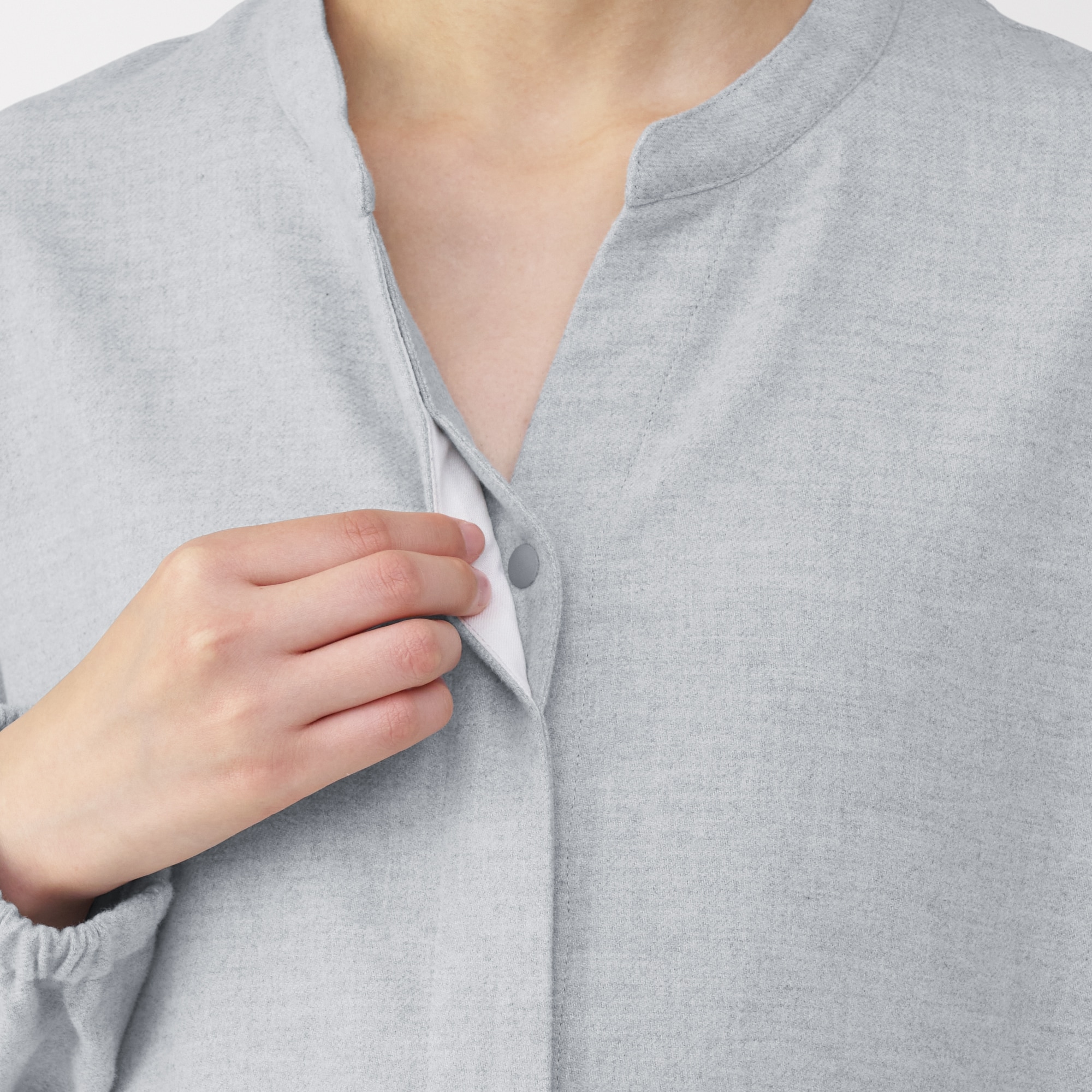 産後も使える　フランネル長袖パジャマ