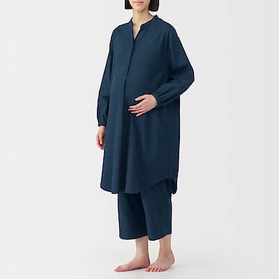 産後も使える　フランネル長袖パジャマ