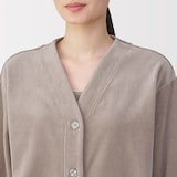 婦人　コットンベロア　カーディガン