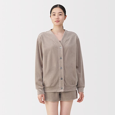婦人　コットンベロア　カーディガン