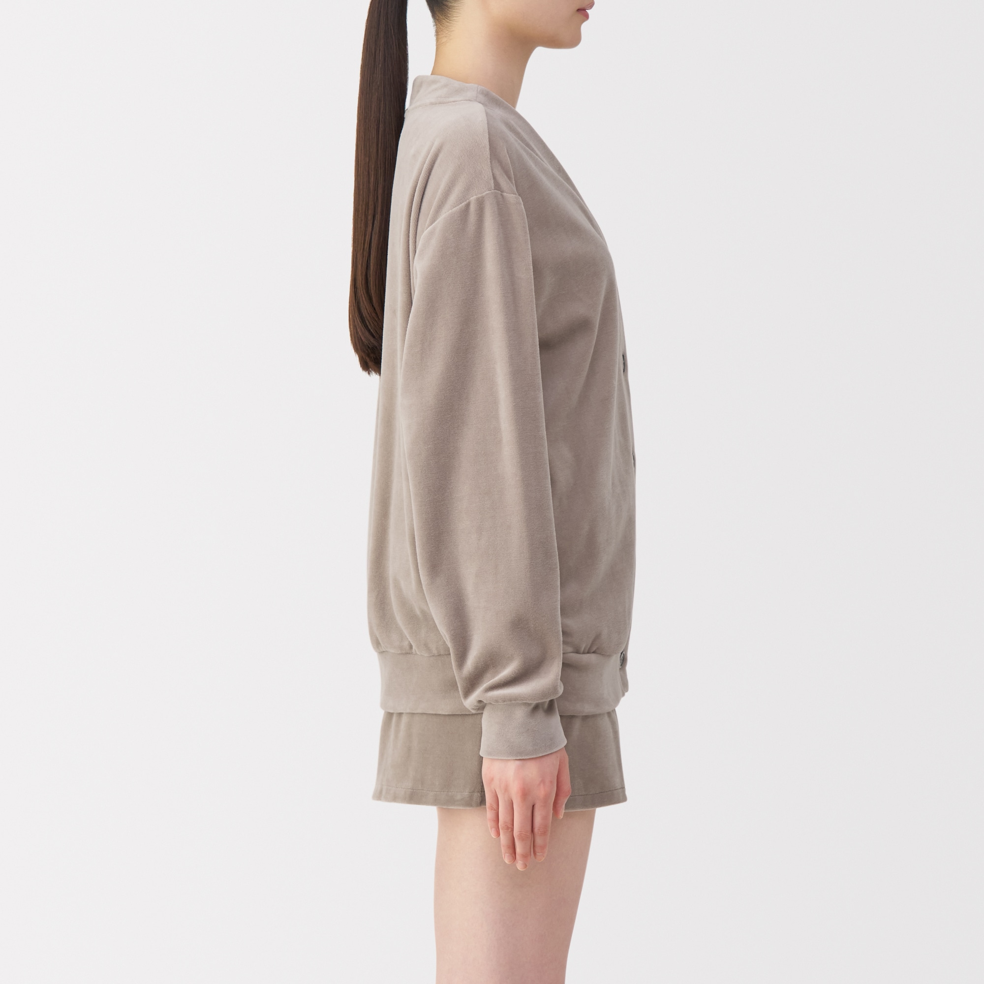 婦人　コットンベロア　カーディガン