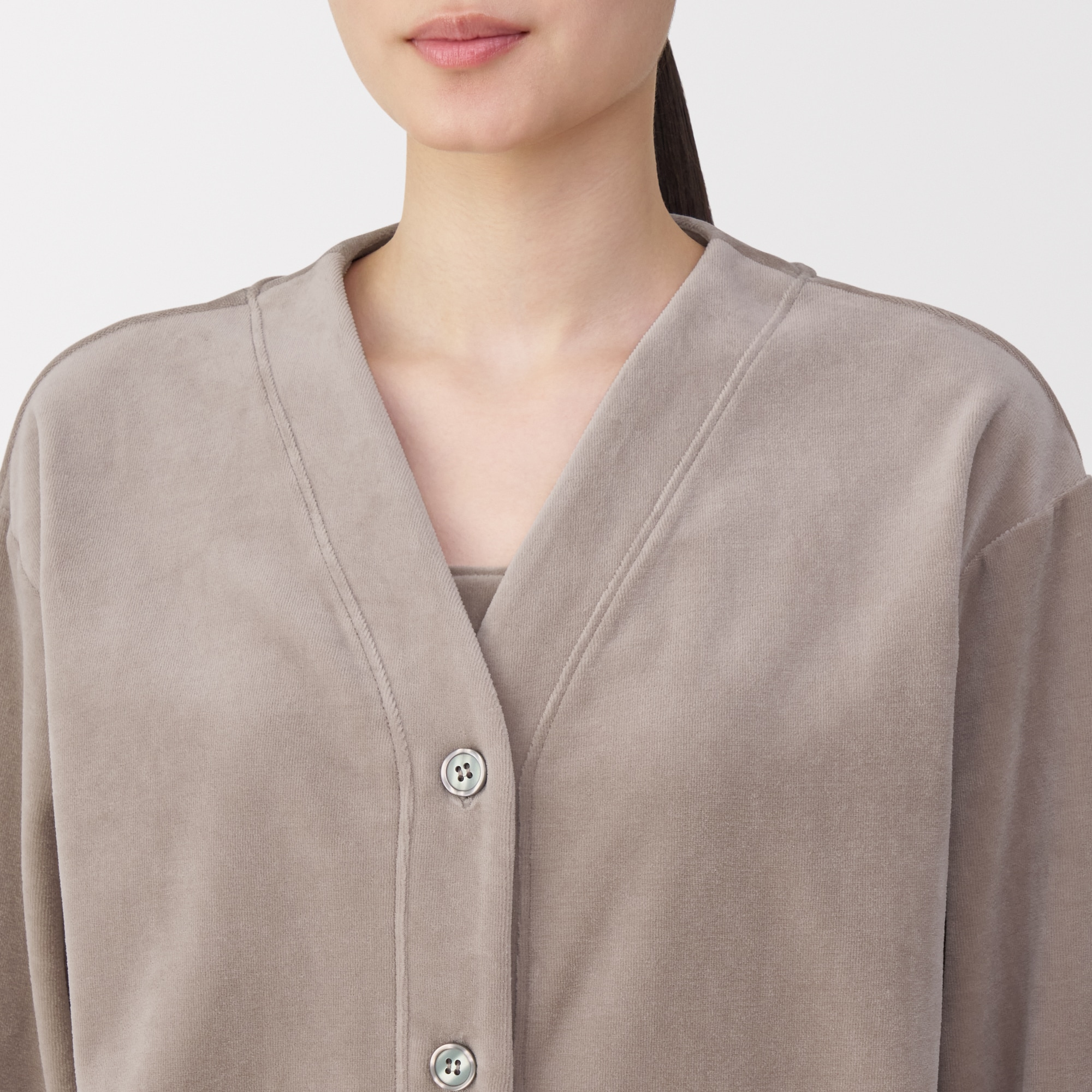 婦人　コットンベロア　カーディガン