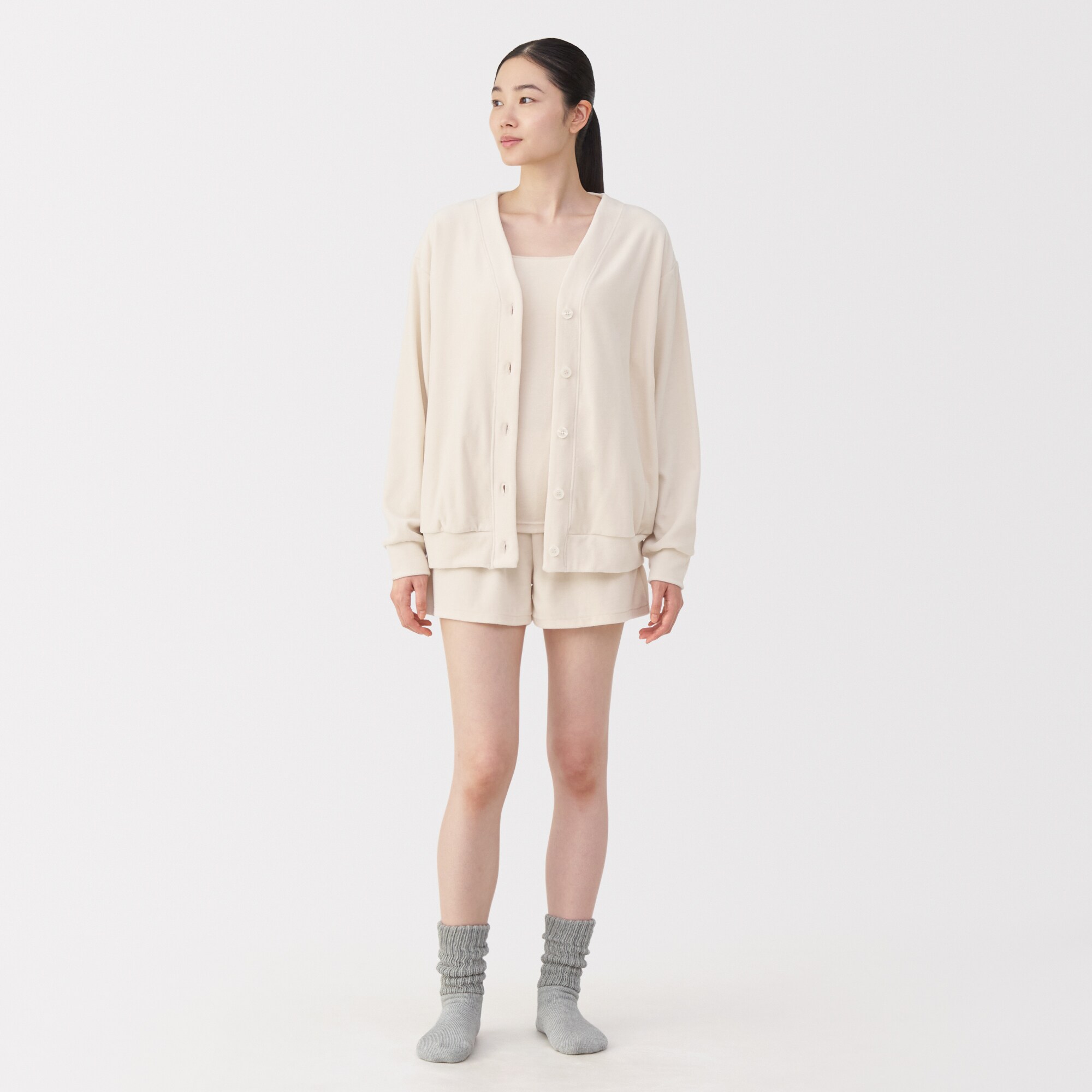 婦人　コットンベロア　カーディガン