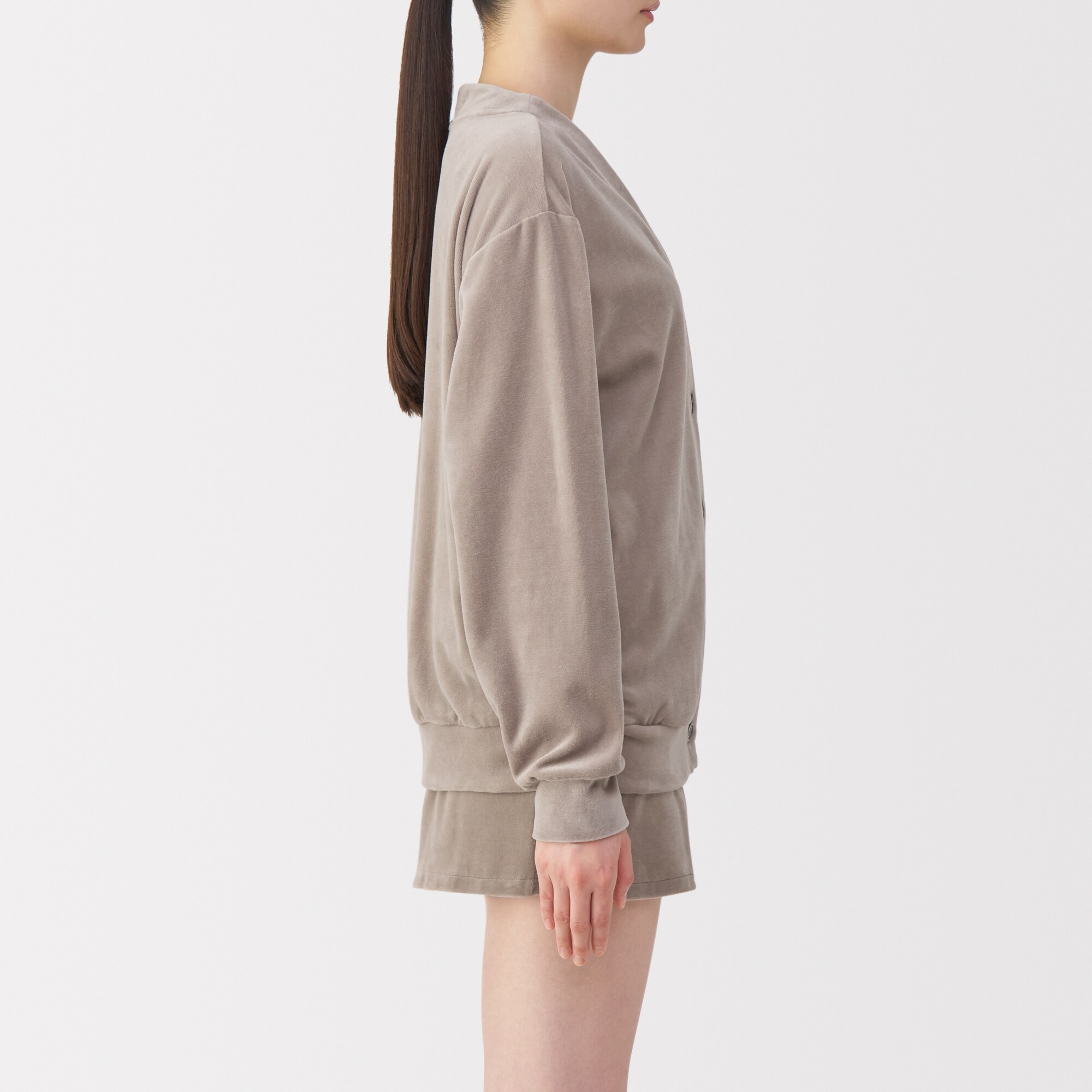 婦人　コットンベロア　カーディガン