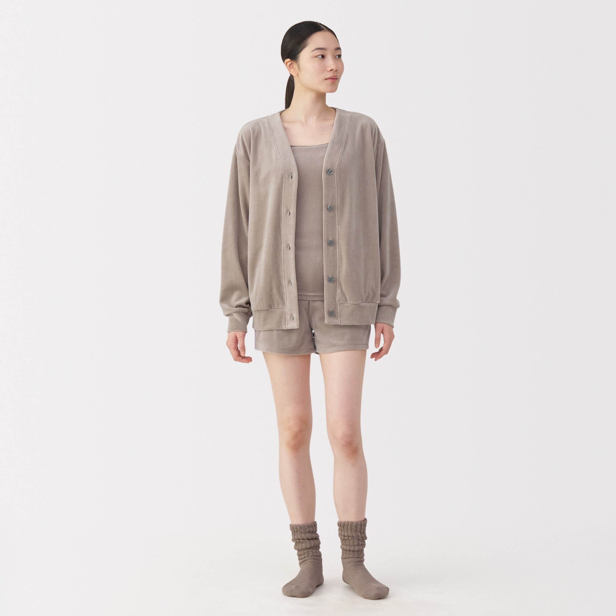 婦人　コットンベロア　カーディガン