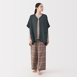 婦人　コットン混キルト　ポンチョ