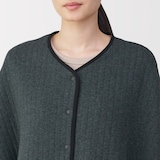 婦人　コットン混キルト　ポンチョ