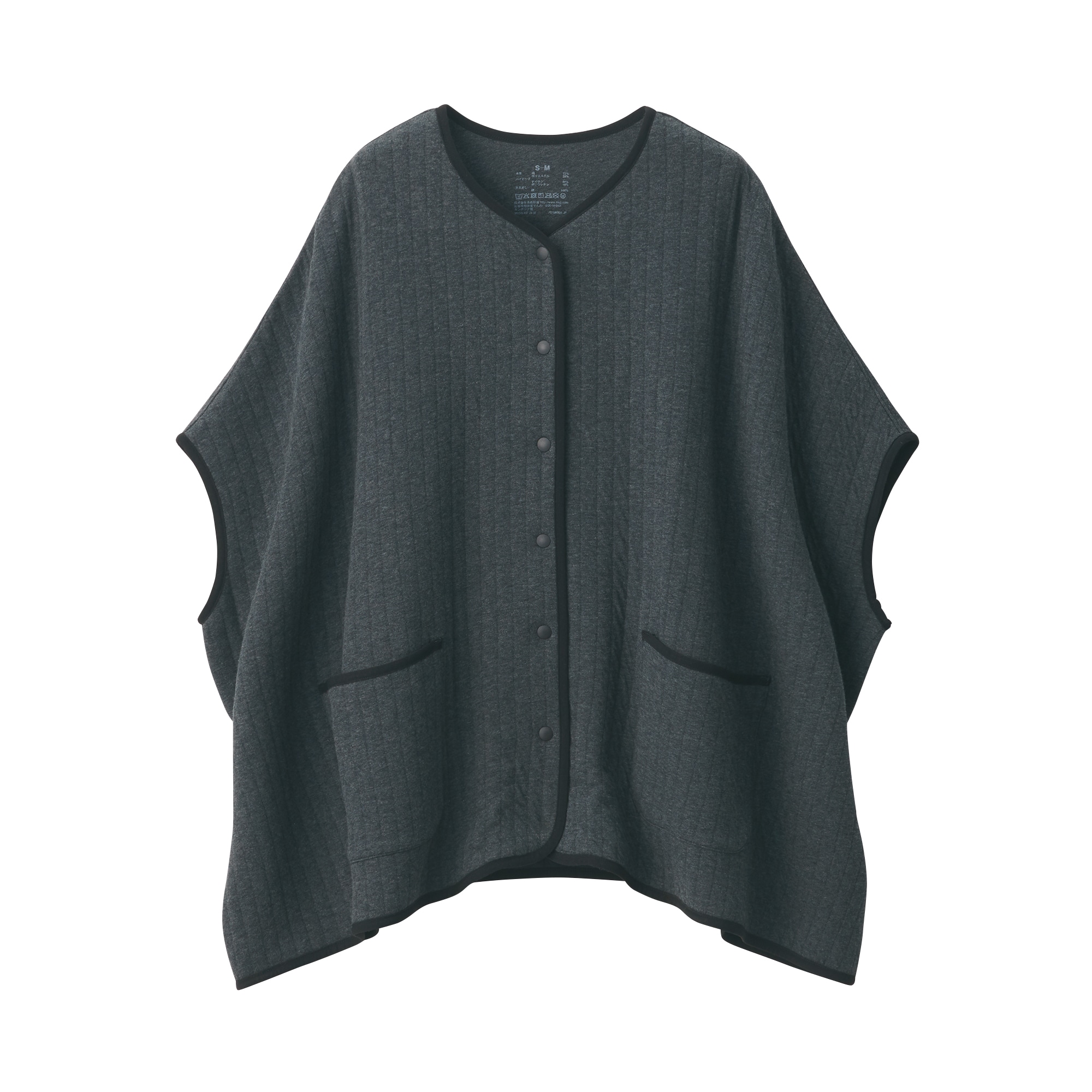 婦人　コットン混キルト　ポンチョ