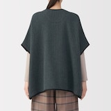 婦人　コットン混キルト　ポンチョ