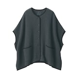 婦人　コットン混キルト　ポンチョ