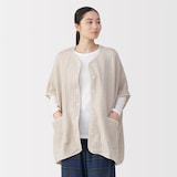 婦人　コットン混キルト　ポンチョ