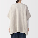 婦人　コットン混キルト　ポンチョ