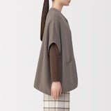 婦人　コットン混キルト　ポンチョ