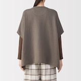 婦人　コットン混キルト　ポンチョ