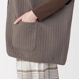 婦人　コットン混キルト　ポンチョ