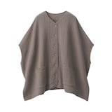 婦人　コットン混キルト　ポンチョ