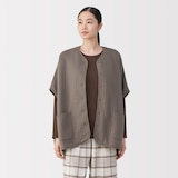 婦人　コットン混キルト　ポンチョ